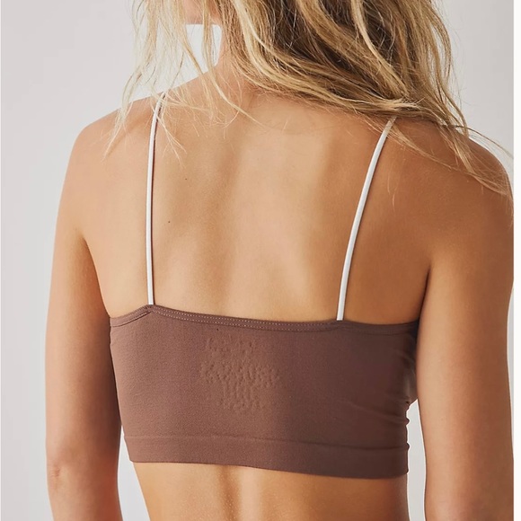 Free People Intimately Sweetheart Seamless Brami Toast Brown - Picture 3 of 12